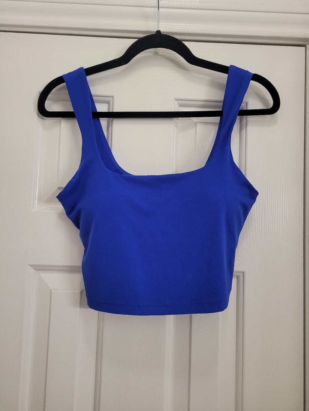 Athleta transcend square neck bra top in varsity size small A-C cup